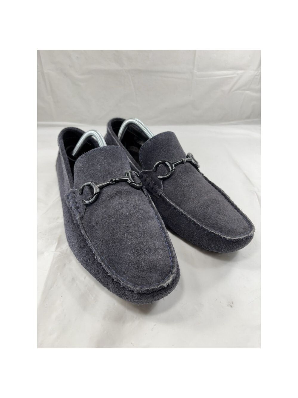 Datelli suede leather blue horse bit loafers Size 10